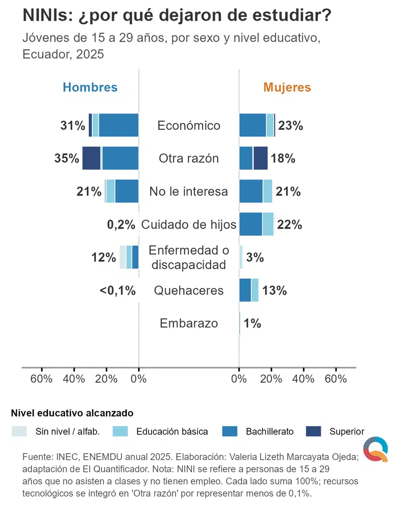 Gráfico: NINIs: ¿por qué dejaron de estudiar?